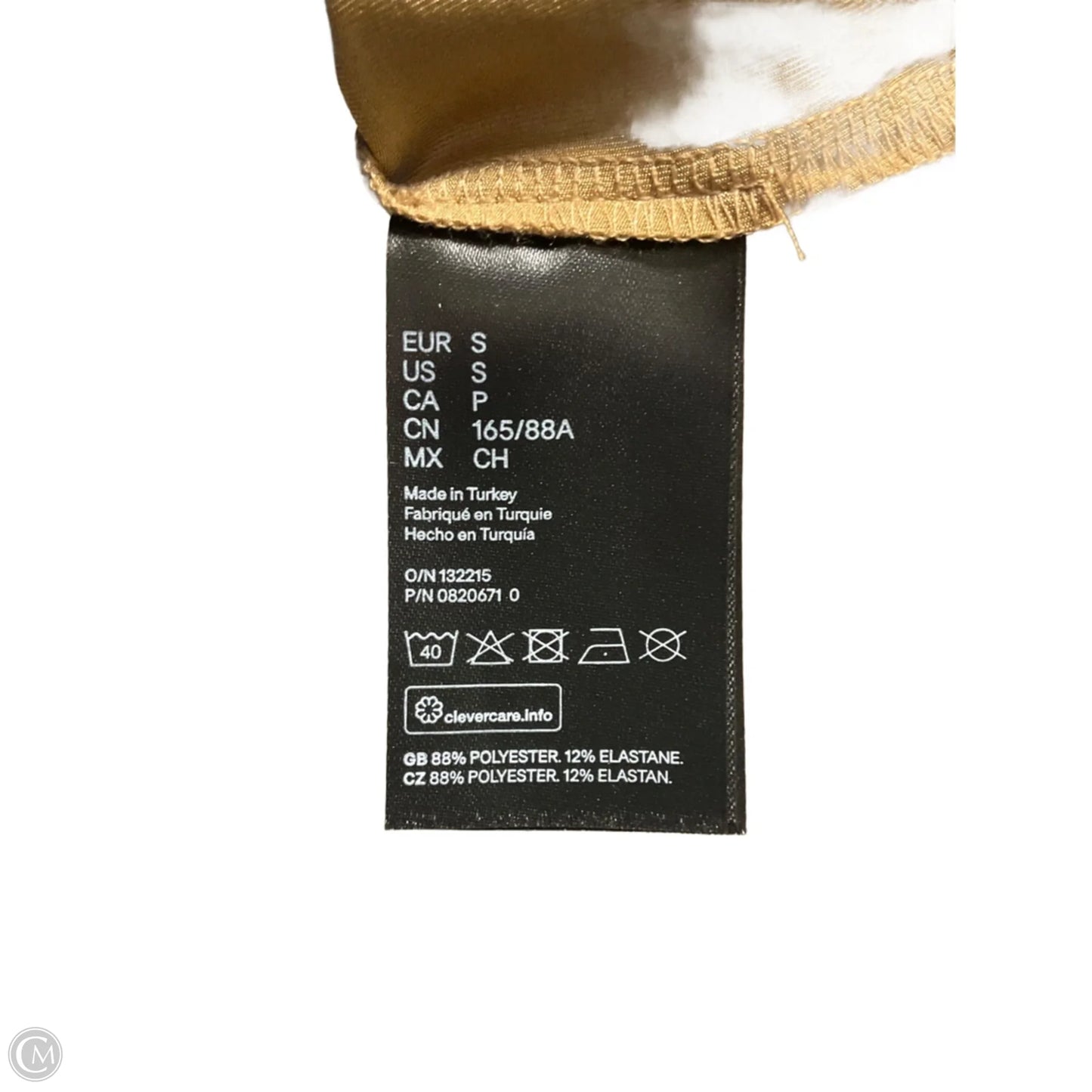 Top Short Sleeve By H&m In Brown, Size: S