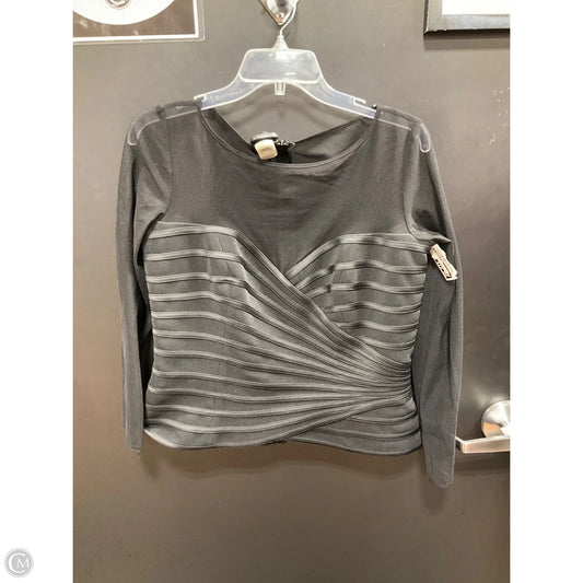 Top Long Sleeve By Js Collections In Black, Size: L