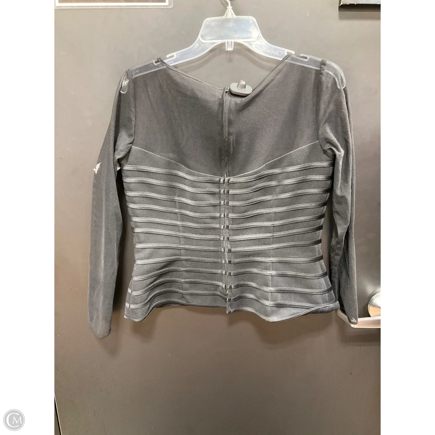 Top Long Sleeve By Js Collections In Black, Size: L