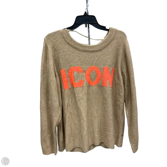 Sweater By Lane Bryant In Tan, Size: 2x