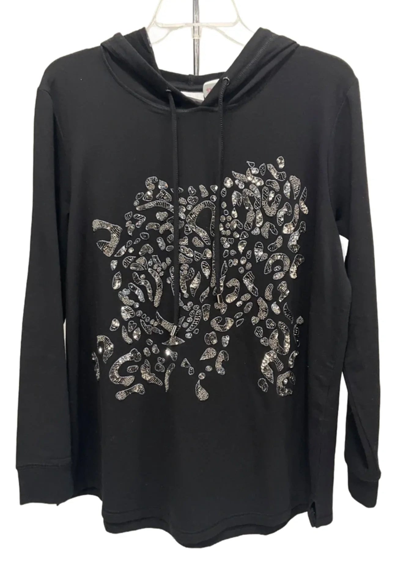 Sweatshirt Hoodie By Chicos In Black, Size: Xl