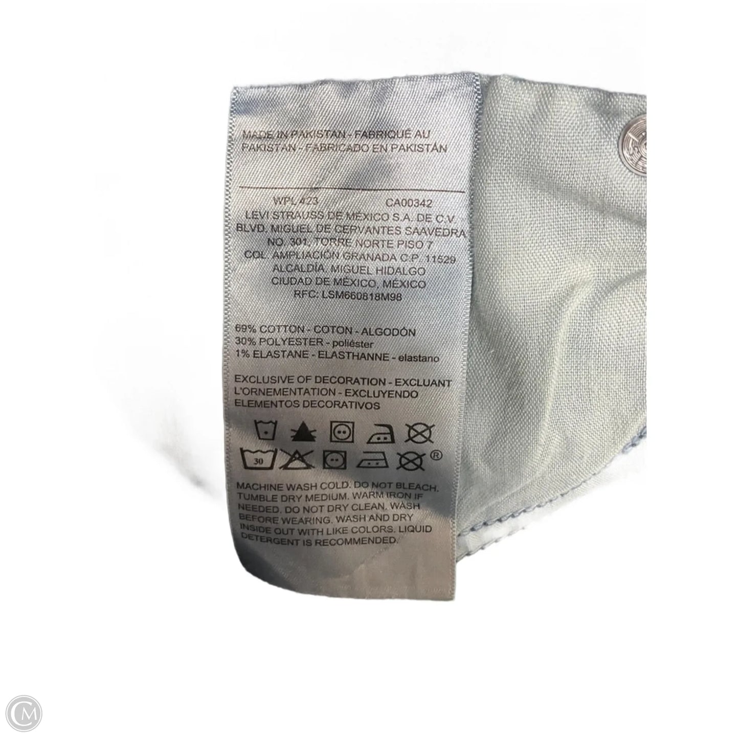 Jeans Boot Cut By Levis Signature In Blue Denim, Size: 12