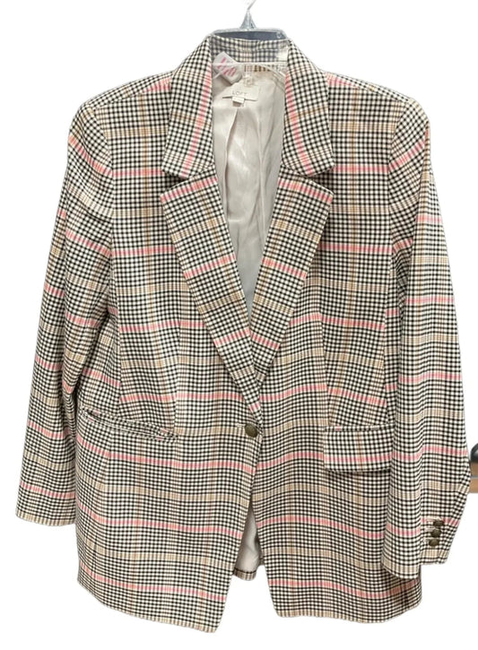 Blazer By Loft In Brown & Cream, Size: L