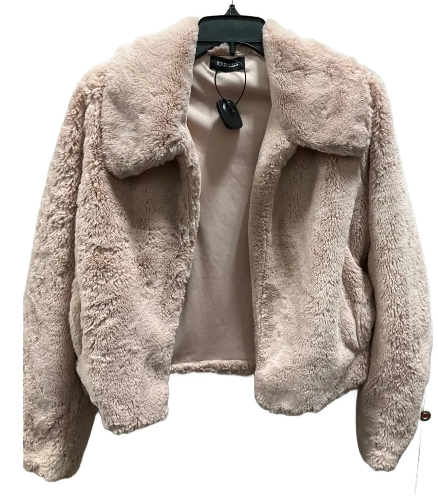 Jacket Faux Fur & Sherpa By Express In Pink, Size: S