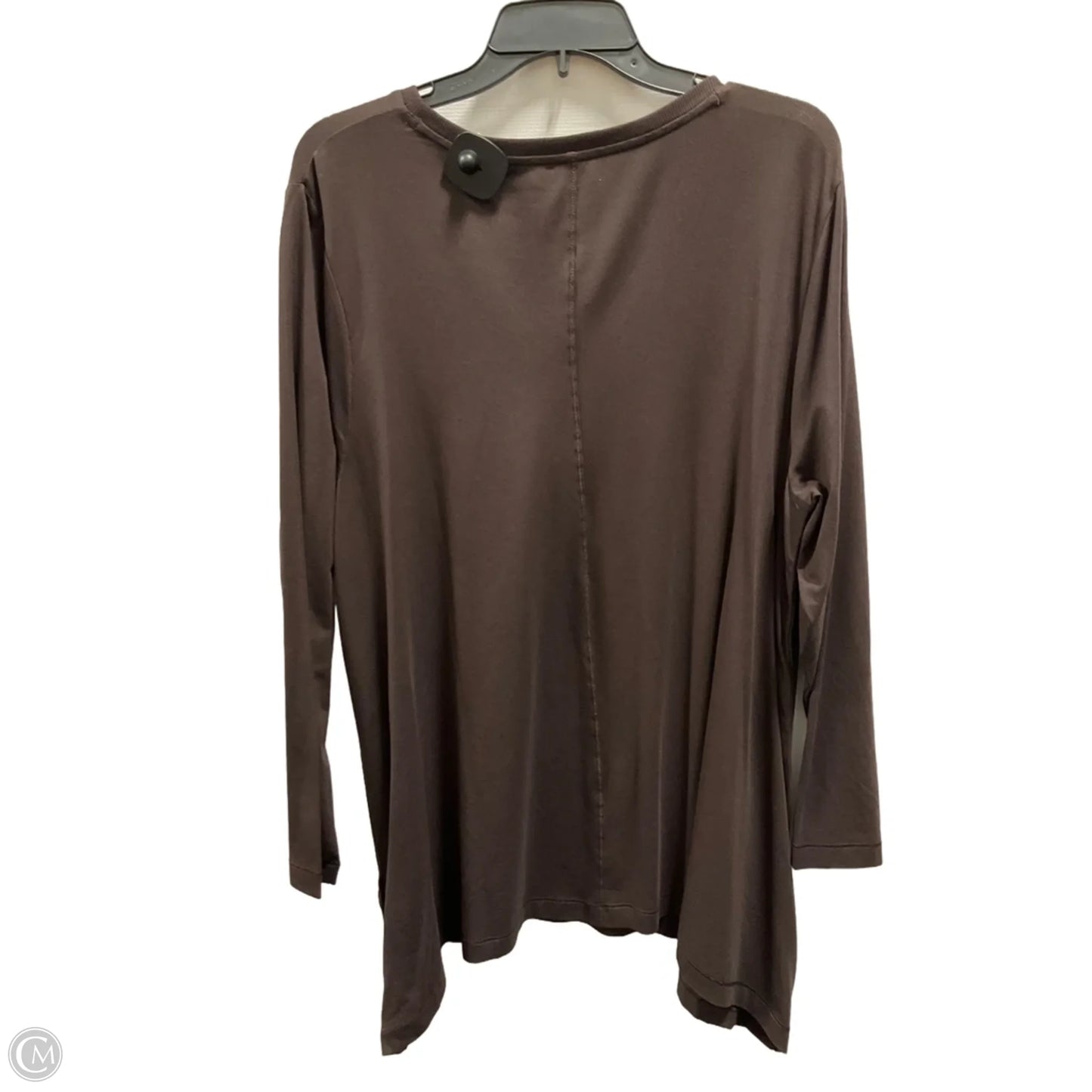 Top Long Sleeve Basic By Chicos In Brown, Size: Xxl