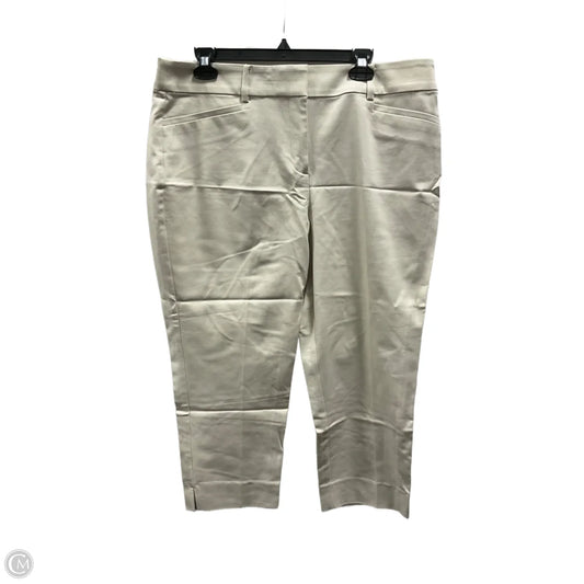 Pants Cropped By Loft In Tan, Size: 14