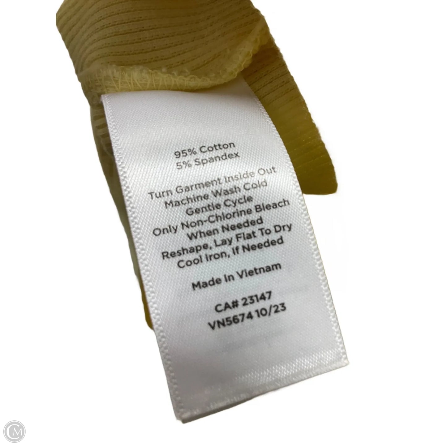 Top Sleeveless Basic By Talbots In Yellow, Size: S