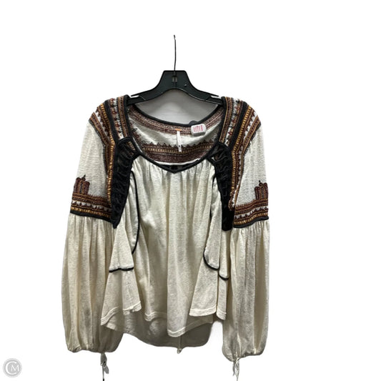 Top Long Sleeve By Free People In Cream, Size: M