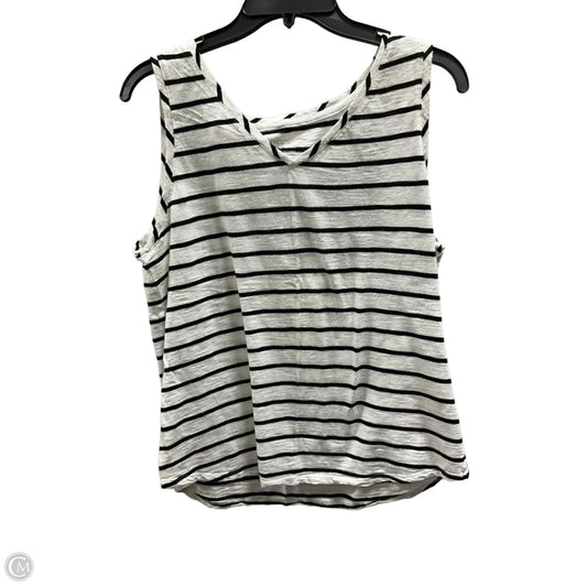 Top Sleeveless Basic By Chicos In Striped Pattern, Size: L