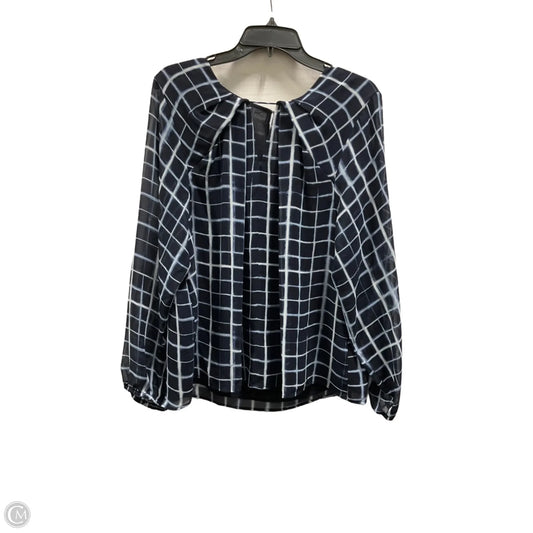 Top Long Sleeve By Calvin Klein In Navy, Size: Xl