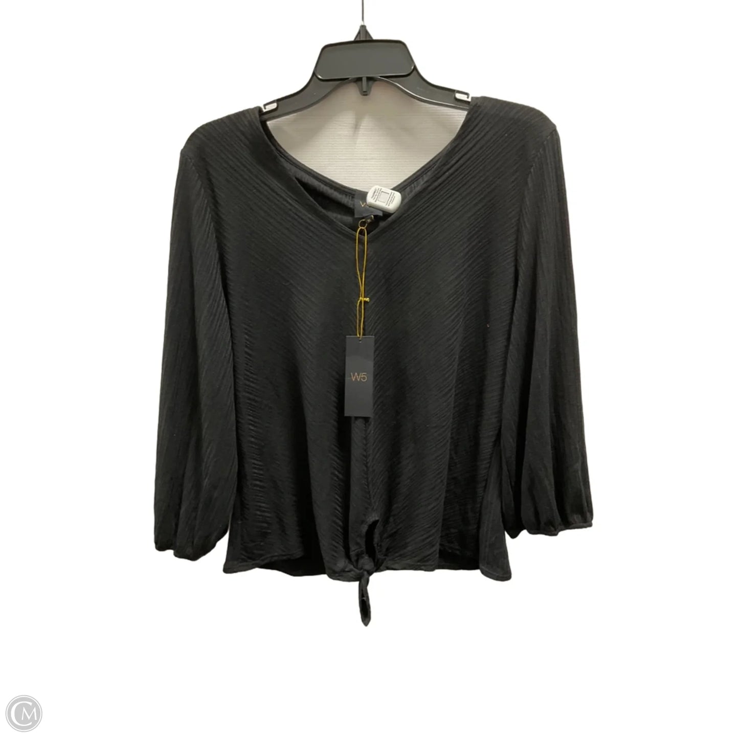Top 3/4 Sleeve Basic By W5 In Black, Size: Xl