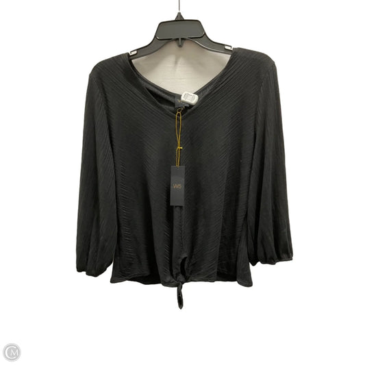 Top 3/4 Sleeve Basic By W5 In Black, Size: Xl