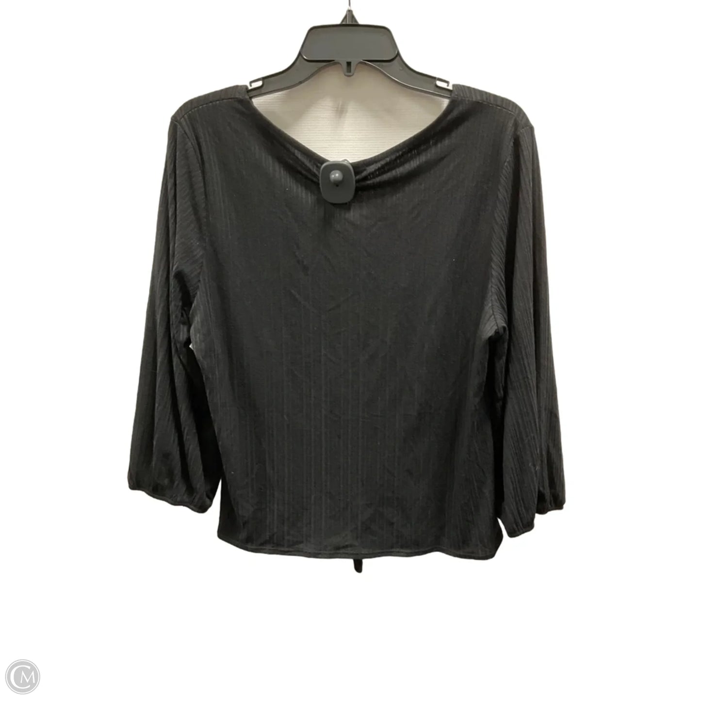 Top 3/4 Sleeve Basic By W5 In Black, Size: Xl