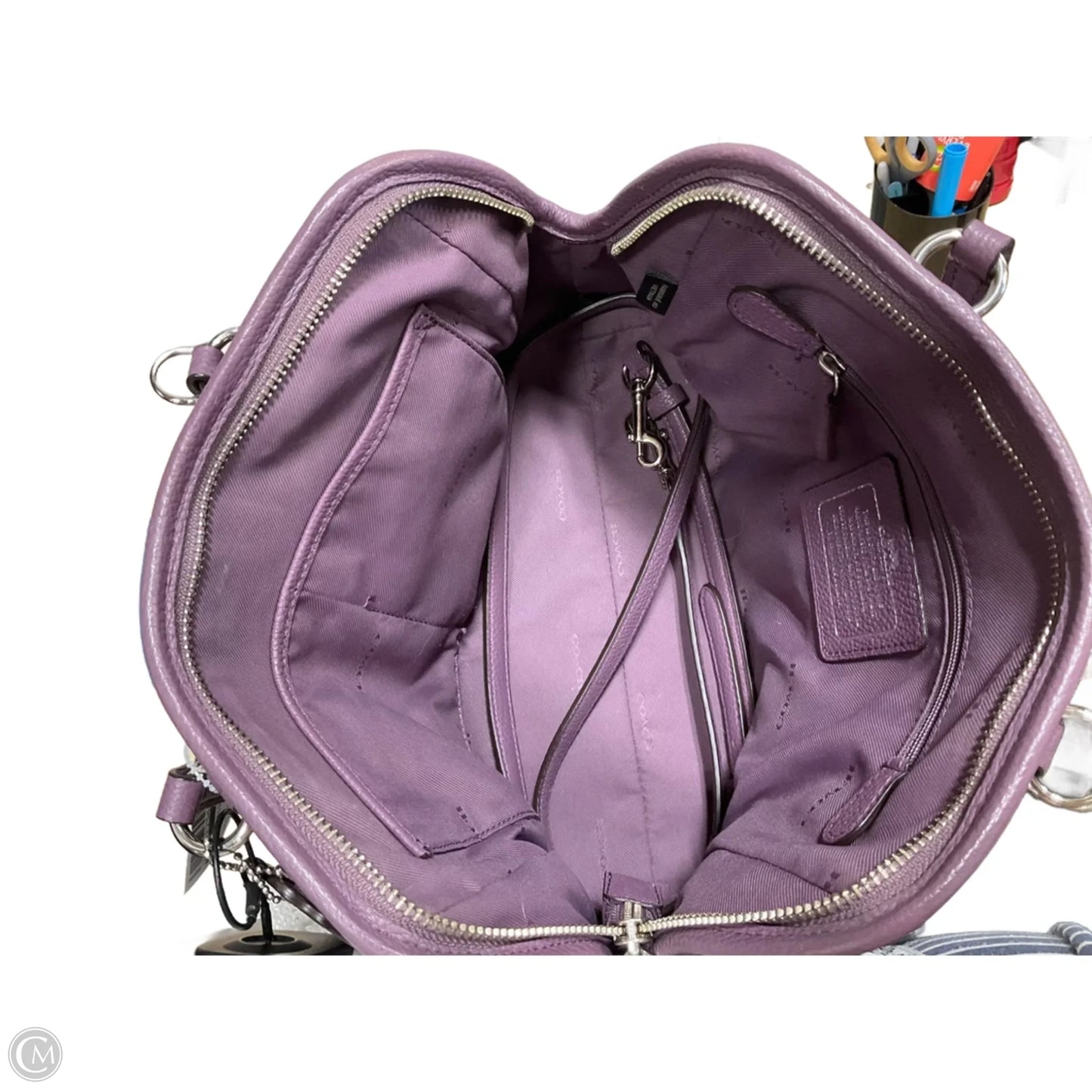 Handbag Designer By Coach, Size: Small