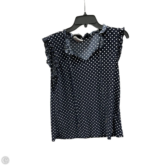 Top Sleeveless By Tommy Hilfiger In Polkadot Pattern, Size: M