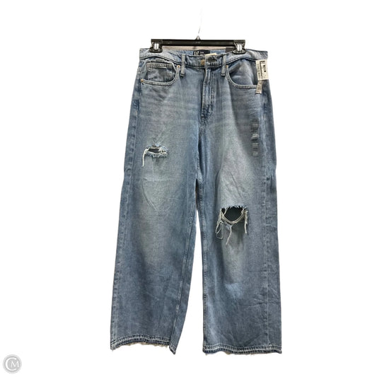 Jeans Wide Leg By Gap In Blue Denim, Size: 10