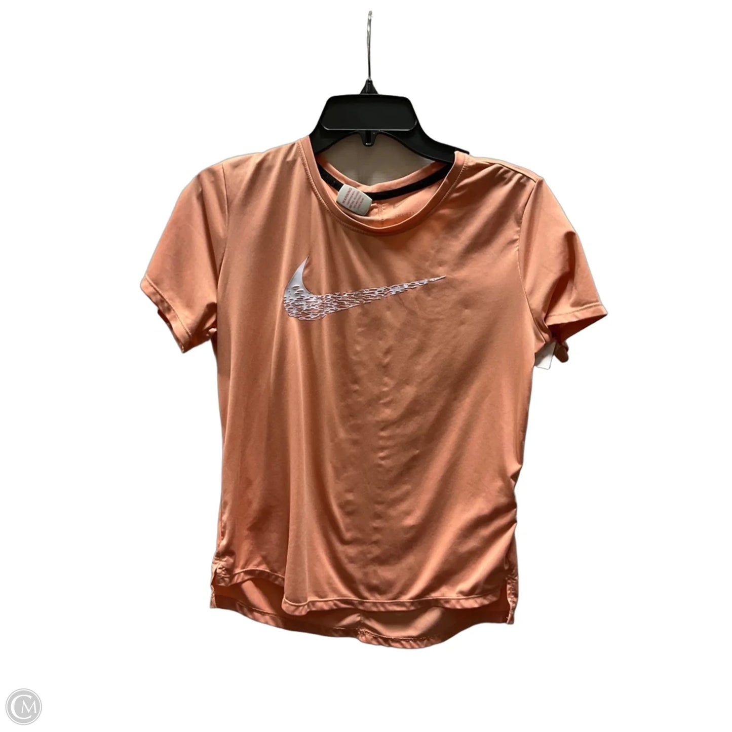 Athletic Top Short Sleeve By Nike In Peach, Size: M
