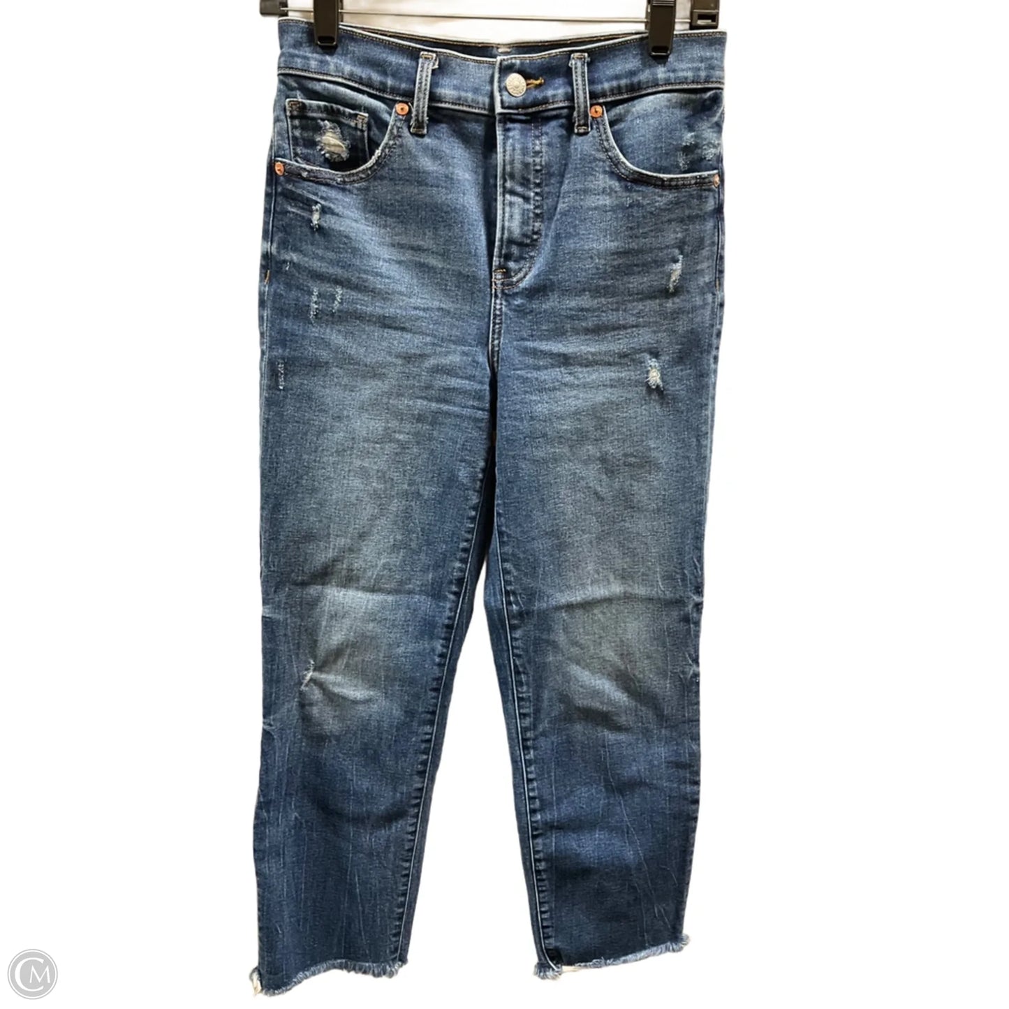 Jeans Straight By Express In Blue Denim, Size: 2