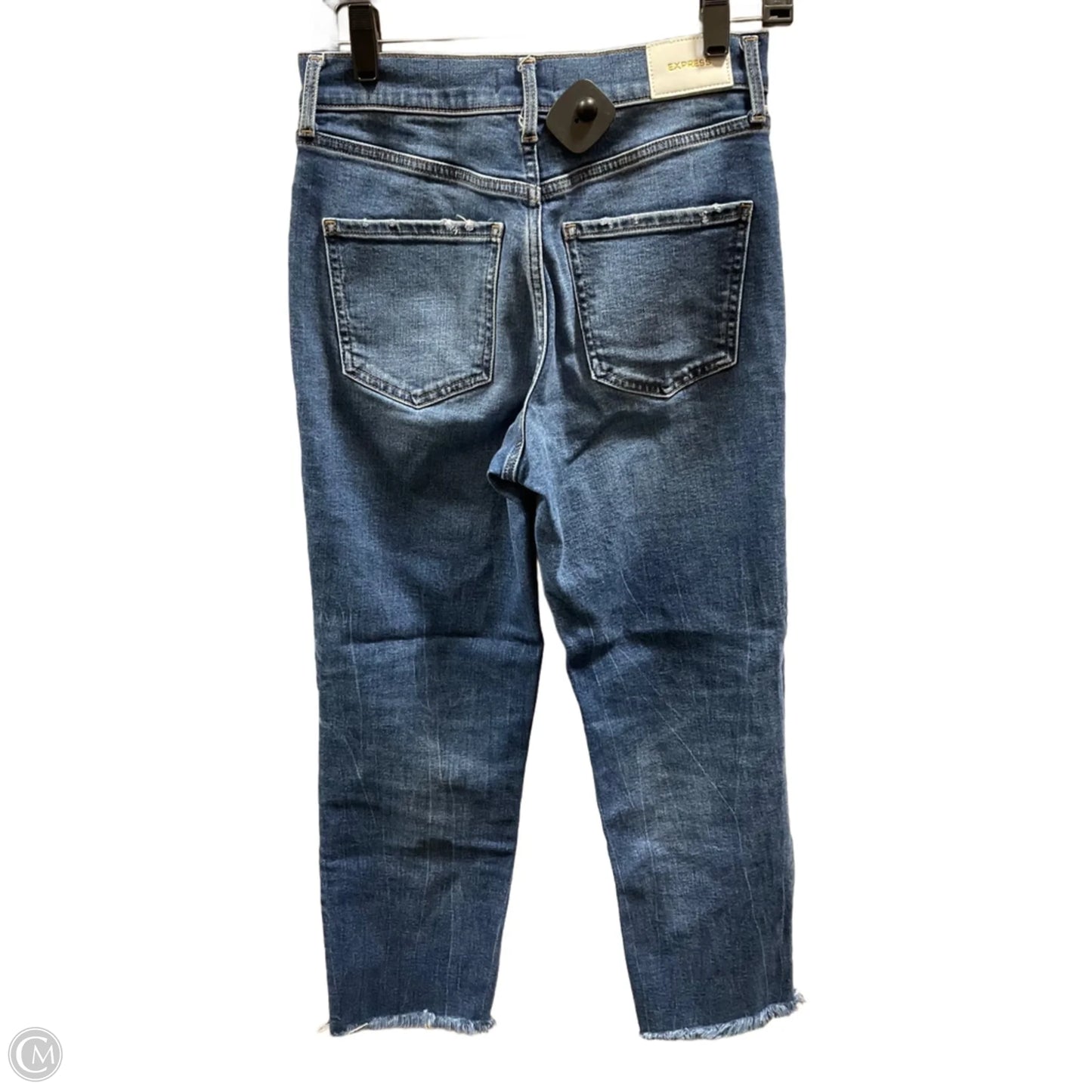 Jeans Straight By Express In Blue Denim, Size: 2