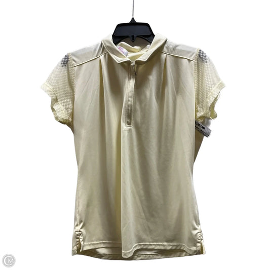 Athletic Top Short Sleeve By Pebble Beach In Yellow, Size: L