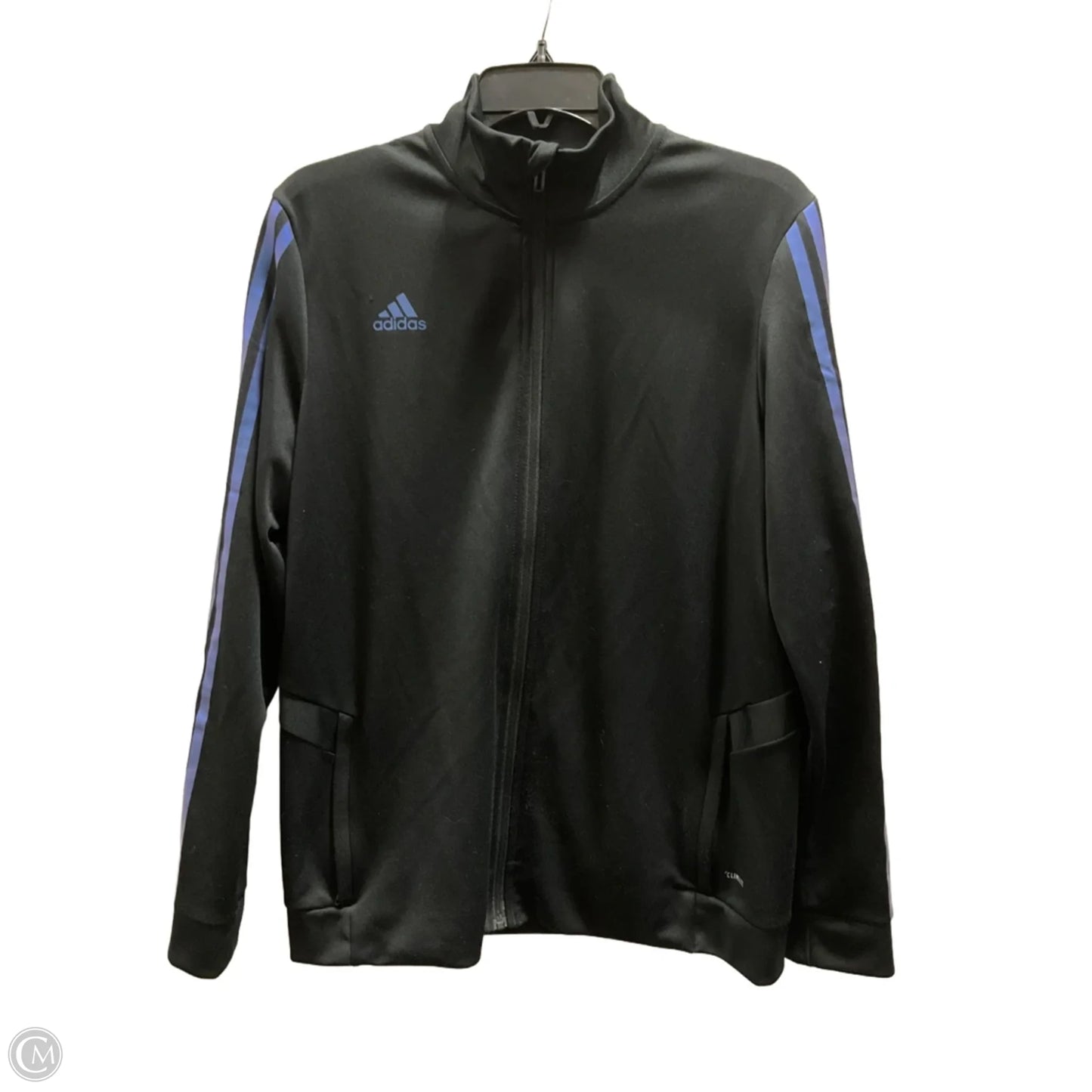 Athletic Jacket By Adidas In Black, Size: L