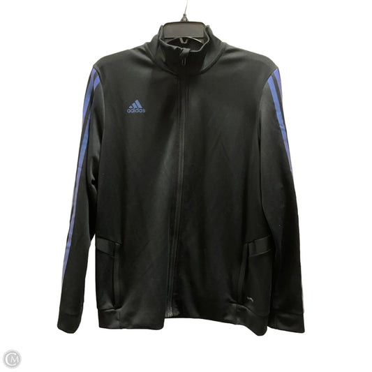 Athletic Jacket By Adidas In Black, Size: L