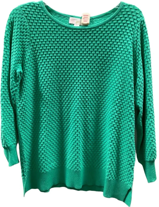 Top Long Sleeve By Belle By Kim Gravel In Green, Size: S