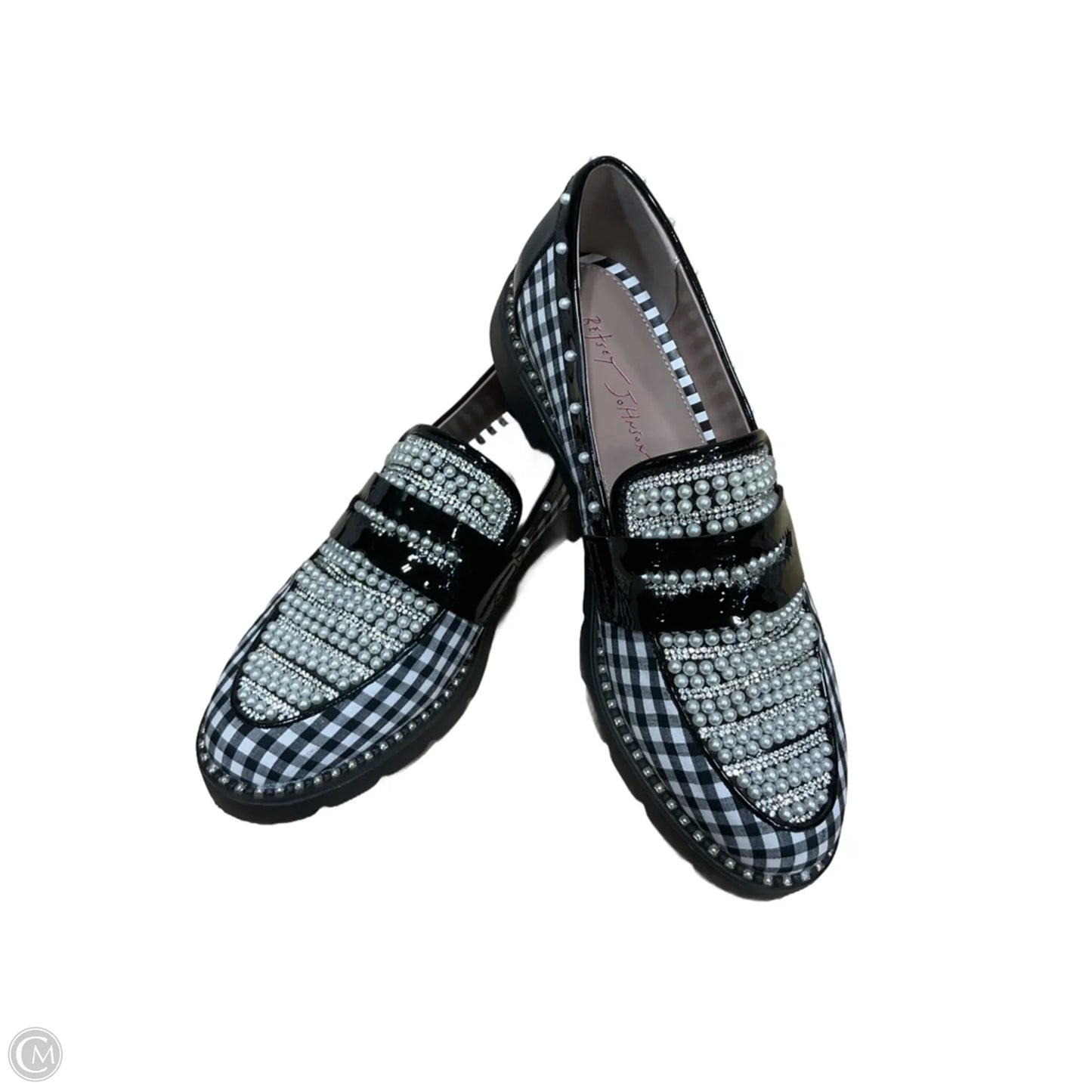 Shoes Flats By Betsey Johnson In Checkered Pattern, Size: 8