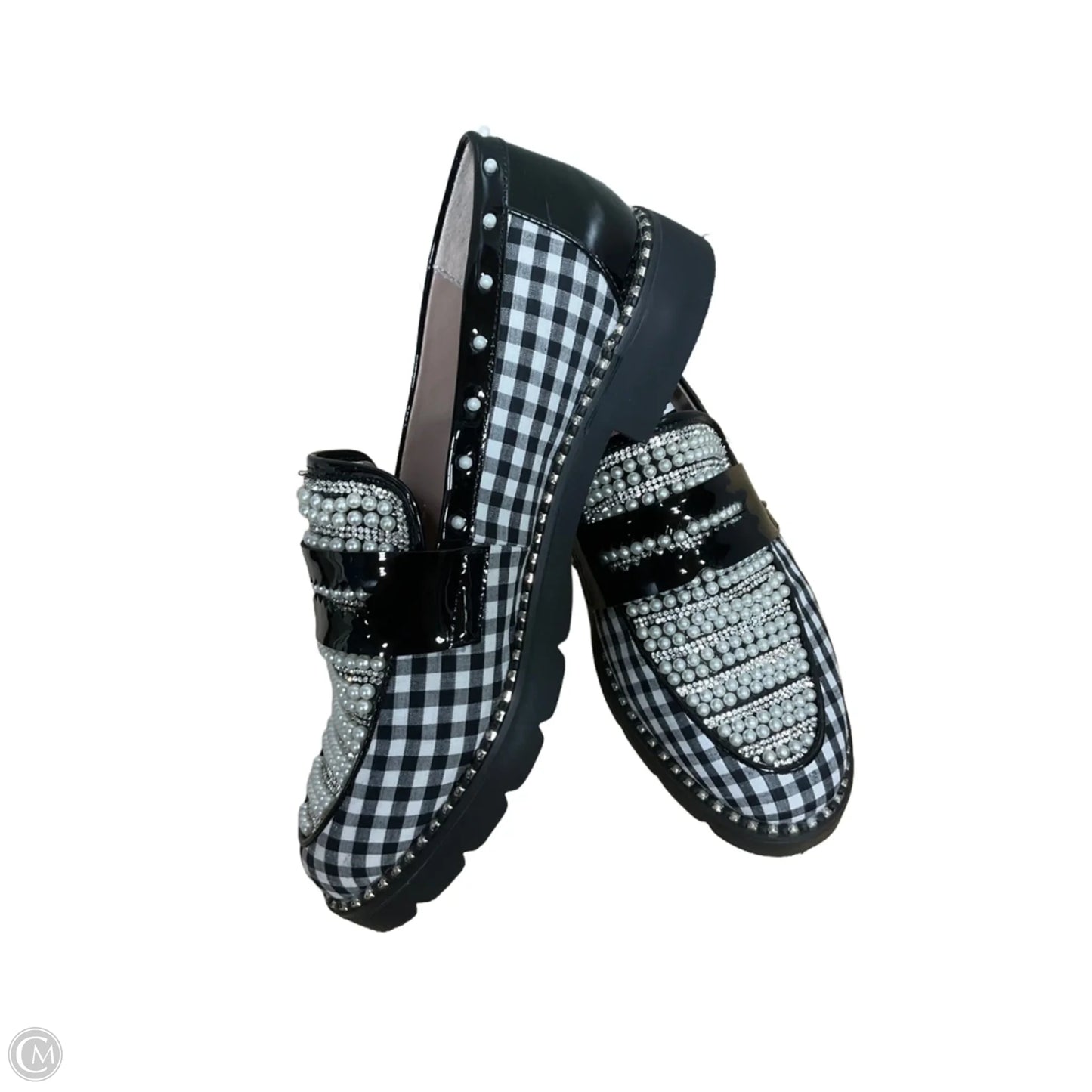 Shoes Flats By Betsey Johnson In Checkered Pattern, Size: 8