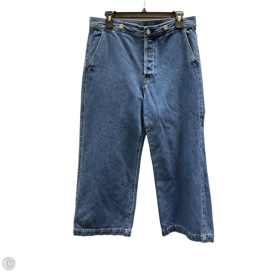 Jeans Cropped By Gap In Blue Denim, Size: 10p