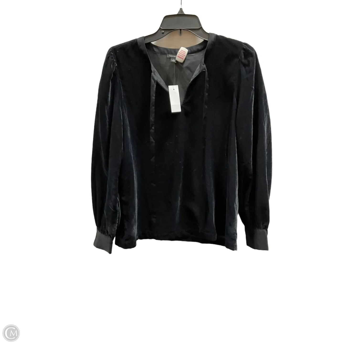Top Long Sleeve By Ann Taylor In Black, Size: S