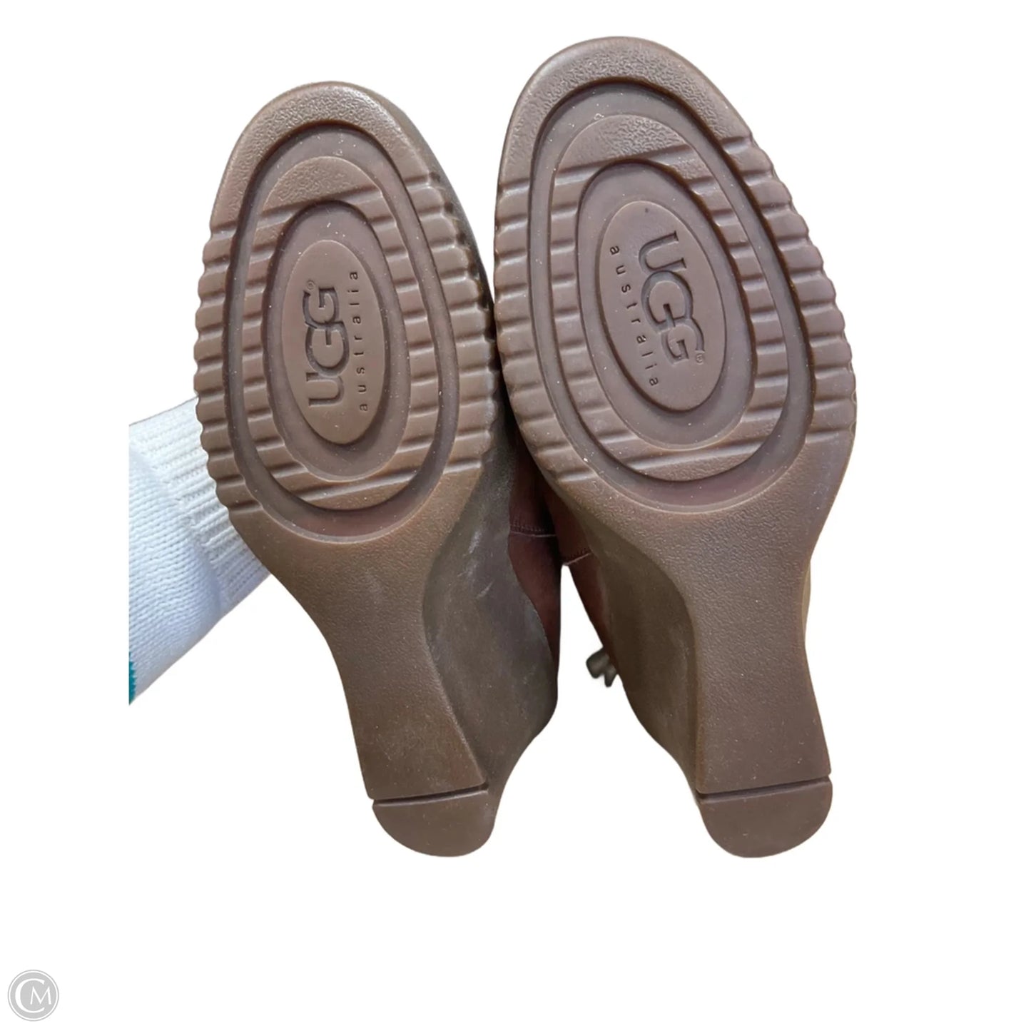 Boots Designer By Ugg In Brown, Size: 8