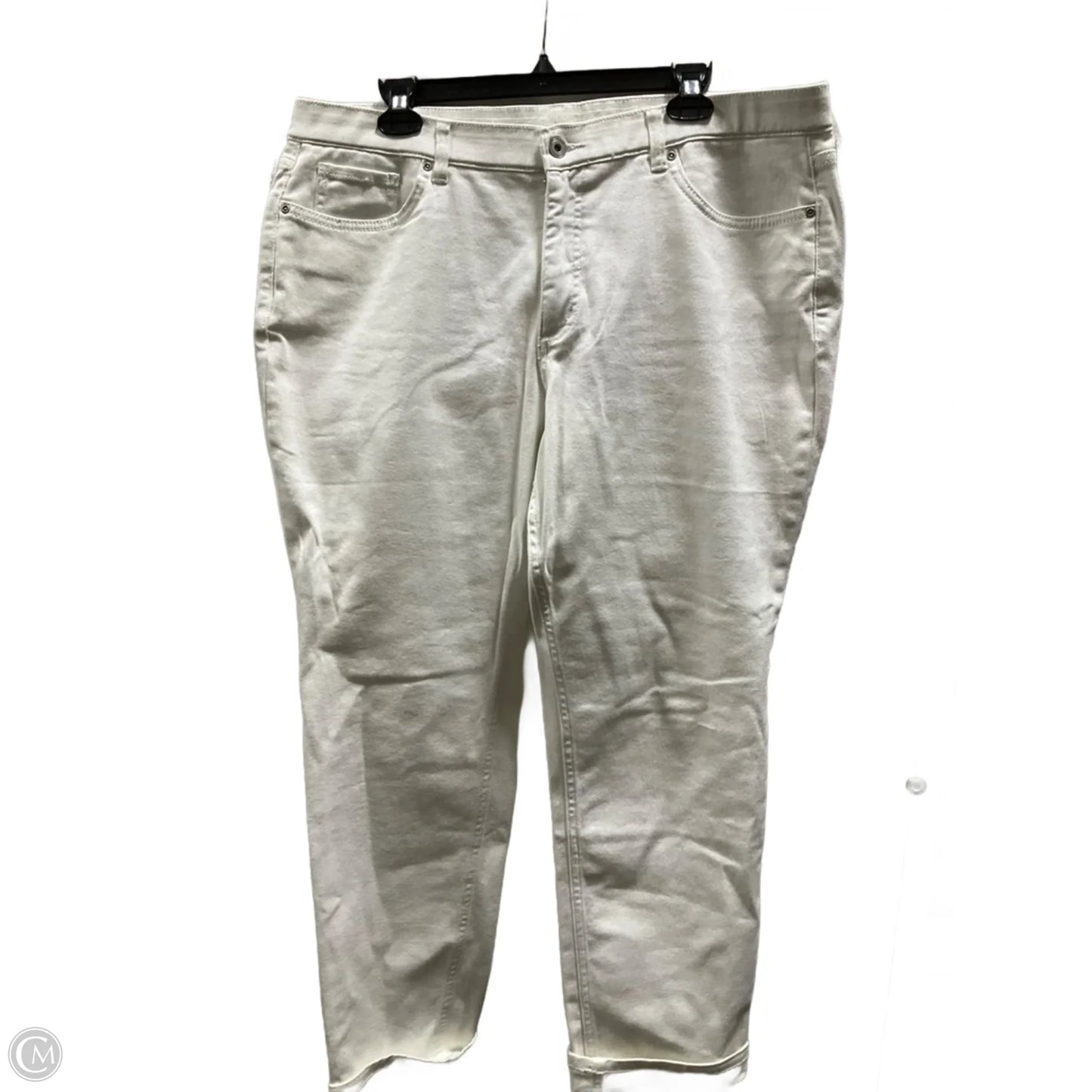 Jeans Wide Leg By D&co. In White, Size: 18