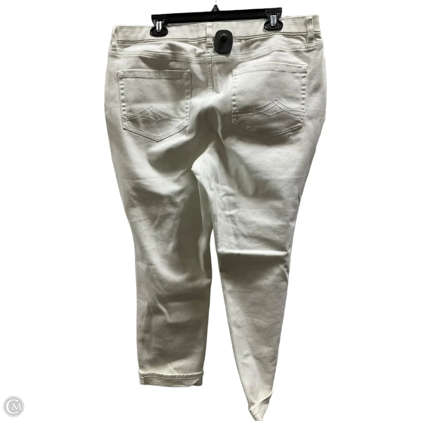 Jeans Wide Leg By D&co. In White, Size: 18