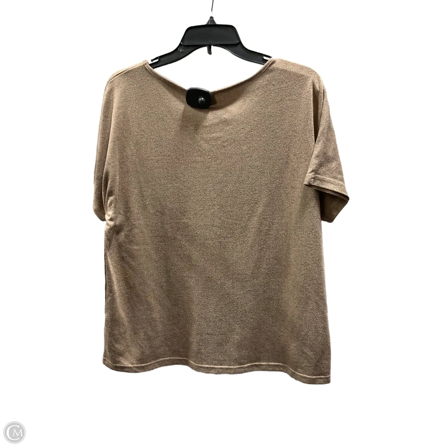 Top Short Sleeve Basic By Shein In Tan, Size: Xl