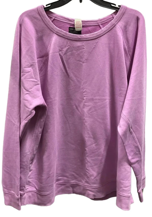 Athletic Sweatshirt Crewneck By Lane Bryant In Purple, Size: 2x
