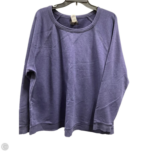Athletic Sweatshirt Crewneck By Lane Bryant In Navy, Size: 2x