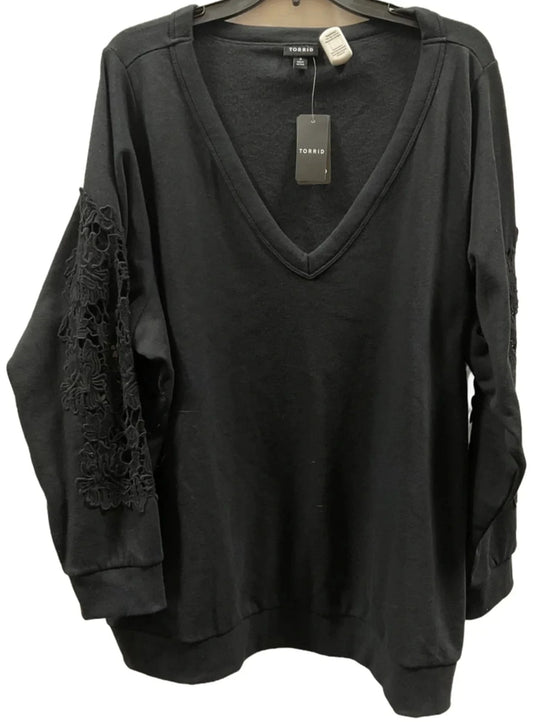 Top Long Sleeve By Torrid In Black, Size: 3x