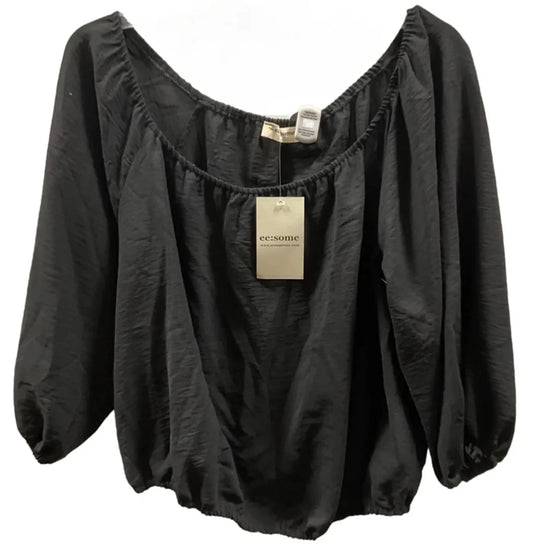 Top Short Sleeve By Ee Some In Black, Size: S