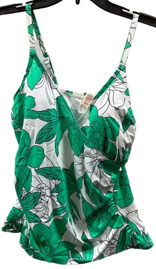 Swimsuit Top By Liz Flex In Green, Size: M