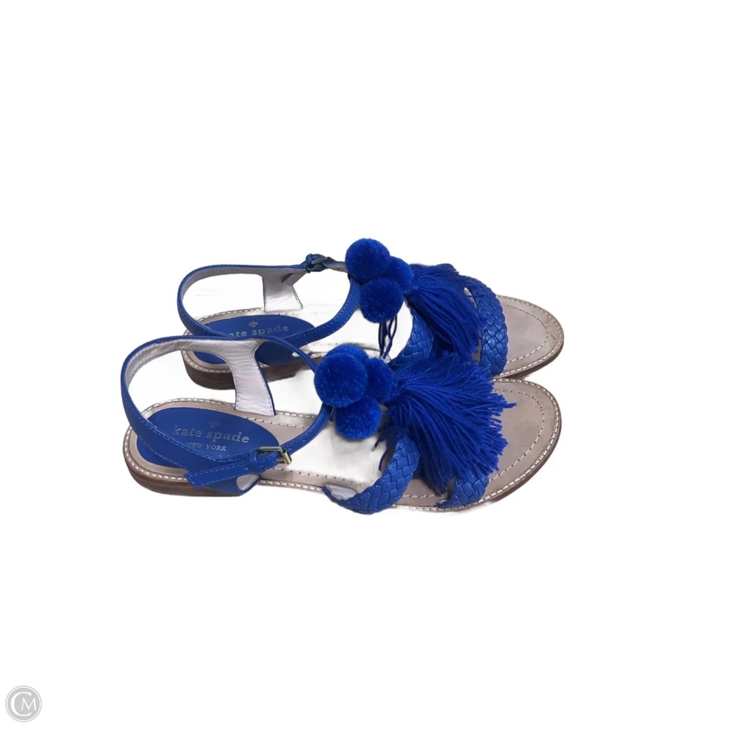Sandals Designer By Kate Spade In Blue, Size: 9