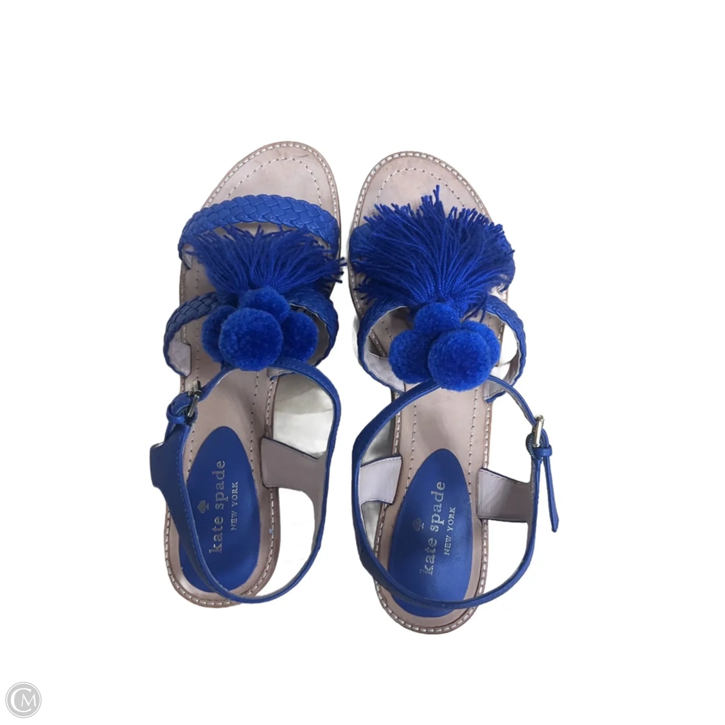 Sandals Designer By Kate Spade In Blue, Size: 9