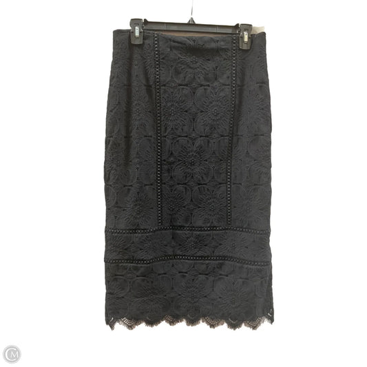 Skirt Midi By Banana Republic In Black, Size: 6