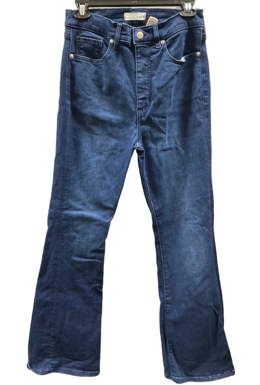 Jeans Flared By Loft In Blue Denim, Size: 6