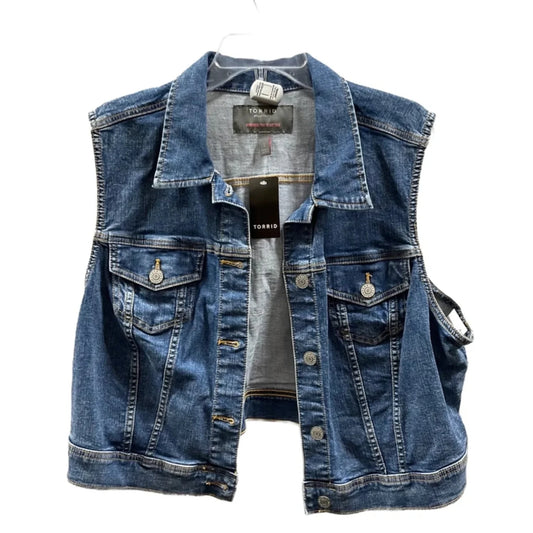 Vest Other By Torrid In Blue Denim, Size: 2x