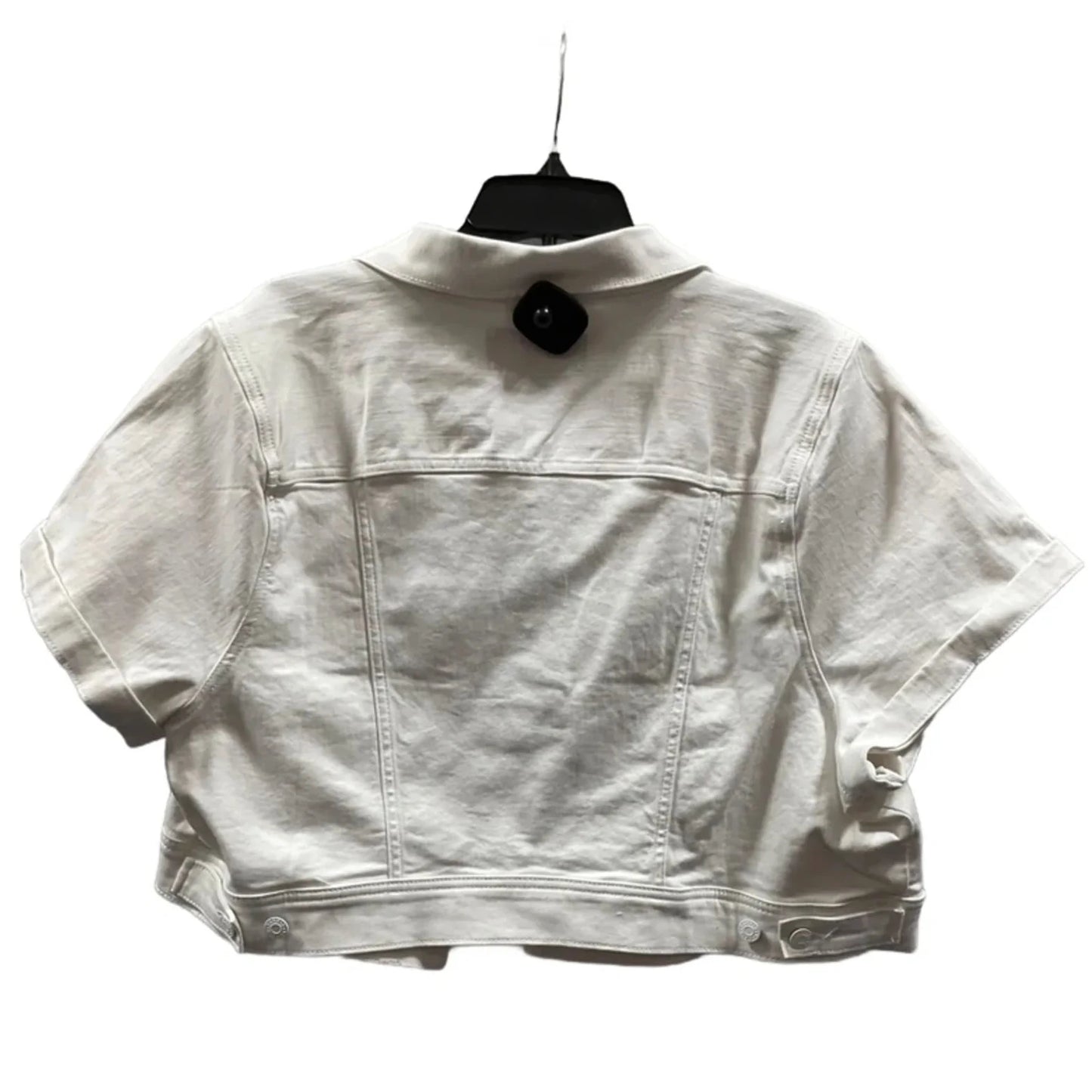 Jacket Denim By Torrid In White, Size: 3x