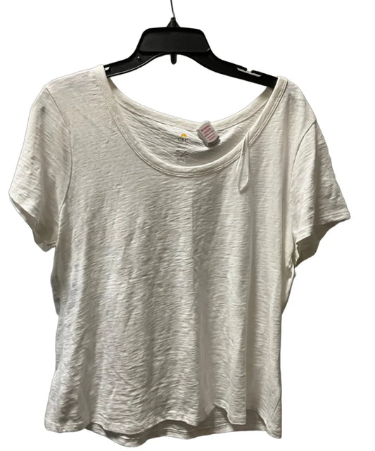 Top Short Sleeve Basic By C And C In Cream, Size: Xl