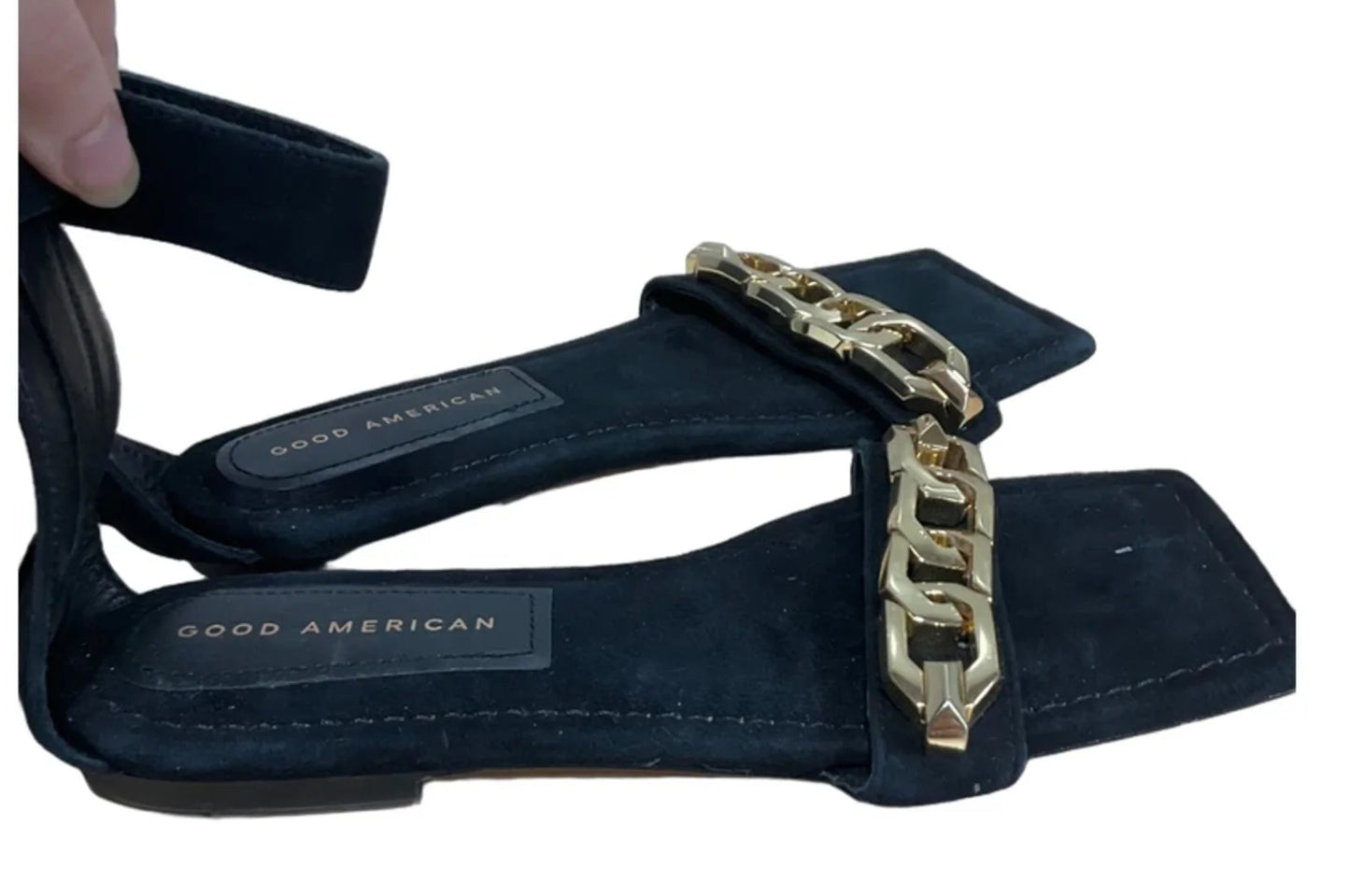 Sandals Flats By Good American In Black, Size: 6.5