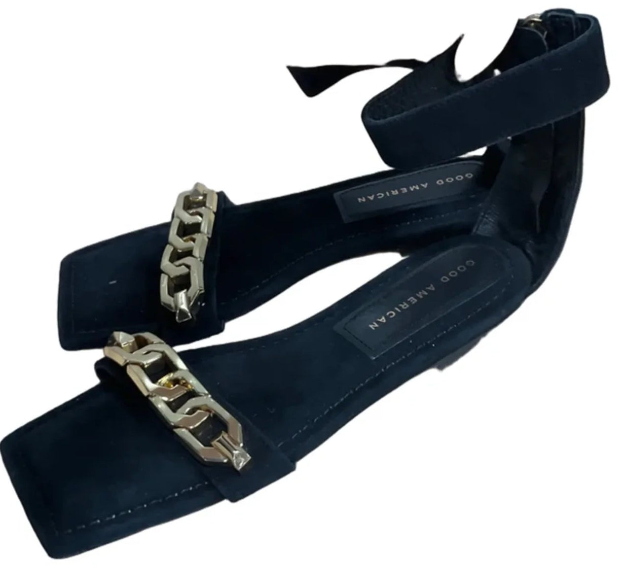 Sandals Flats By Good American In Black, Size: 6.5
