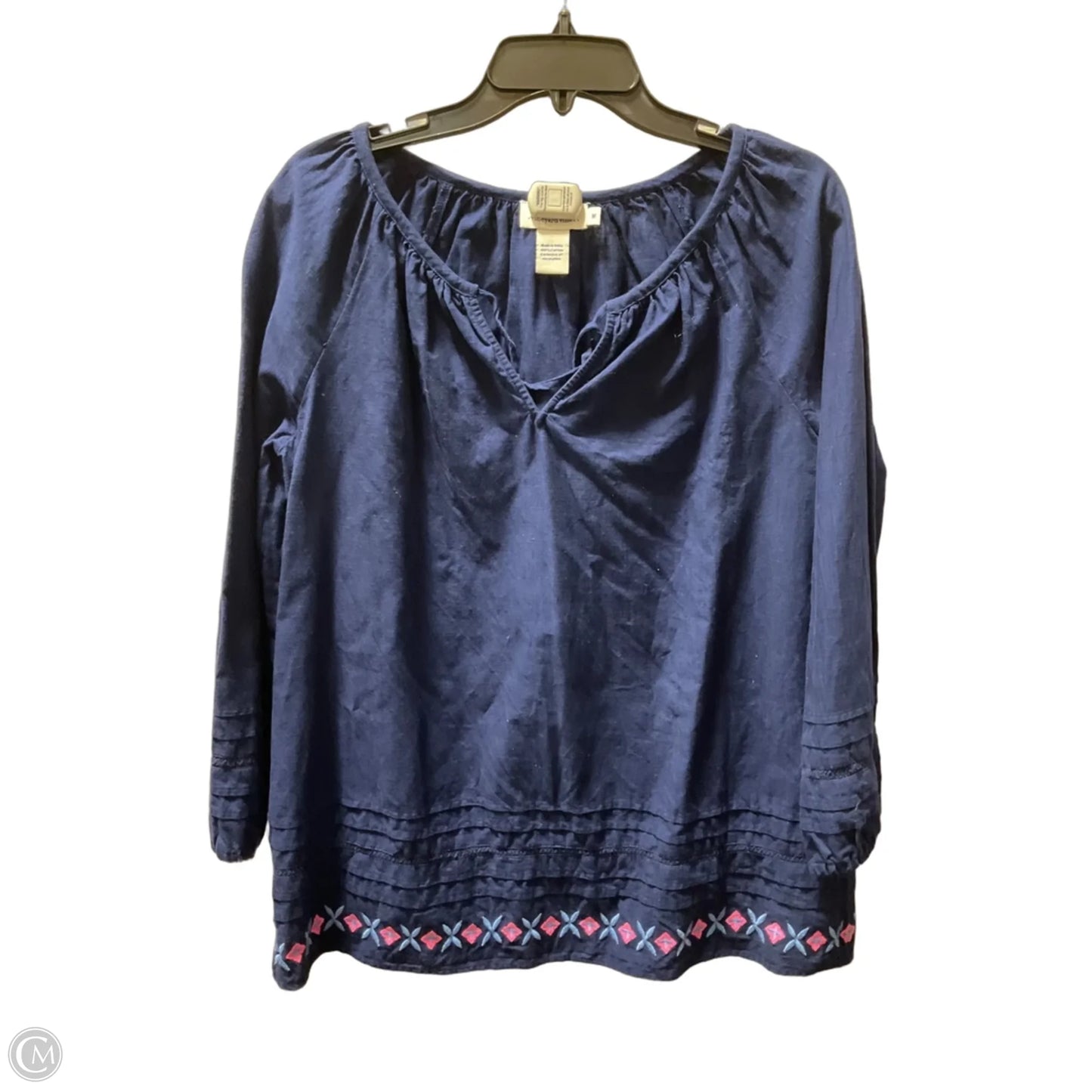 Top Long Sleeve By Vineyard Vines In Blue, Size: M